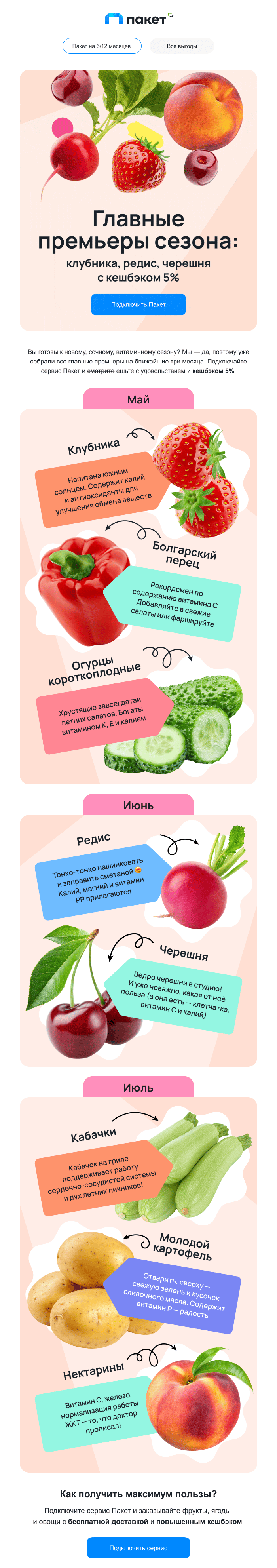 тело письма с обилием визуала