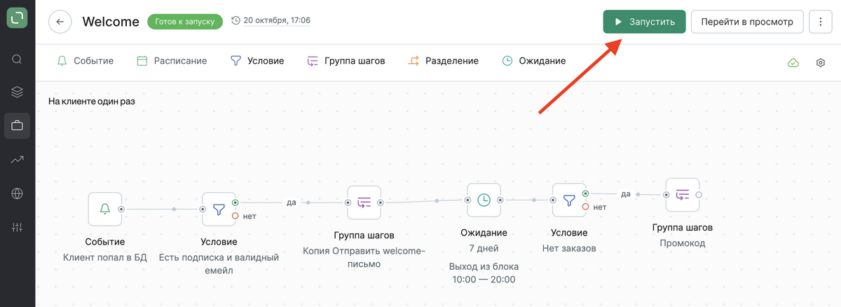 как запустить триггерную рассылку в Mindbox
