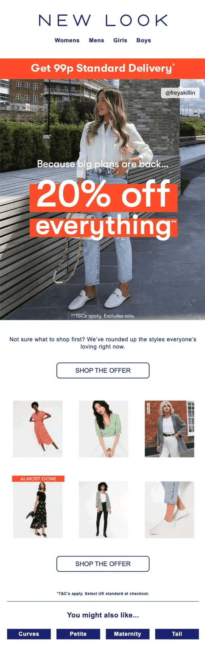 упущенная выгода в рассылке New Look
