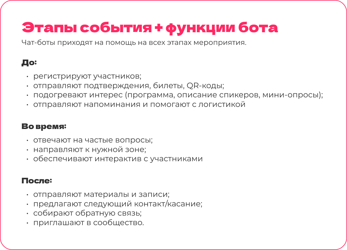 Альт: функции чат-ботов для мероприятий