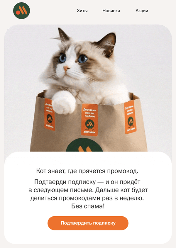 Пример Double Opt-in