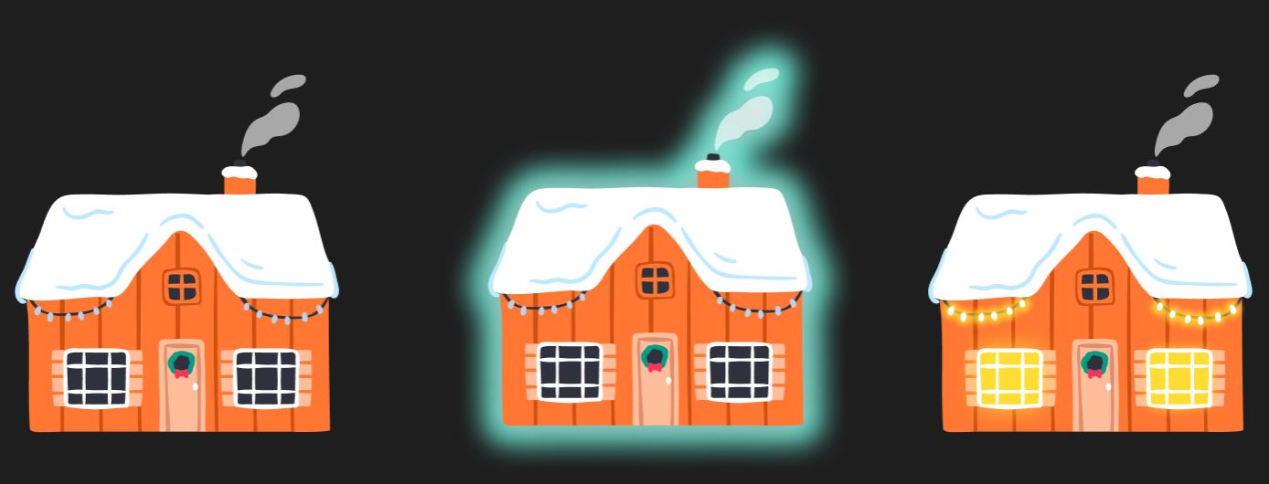 дизайн состояния интерактивного элемента для адвент-календаря