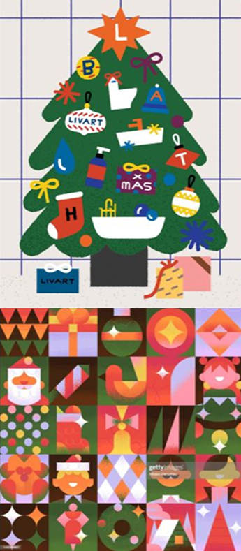 пример дизайна новогоднего адвент-календаря