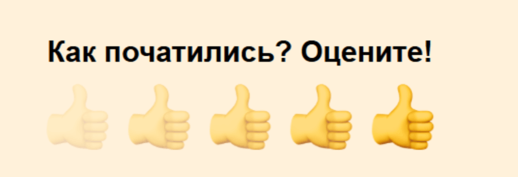 пример блока оценки со шкалой