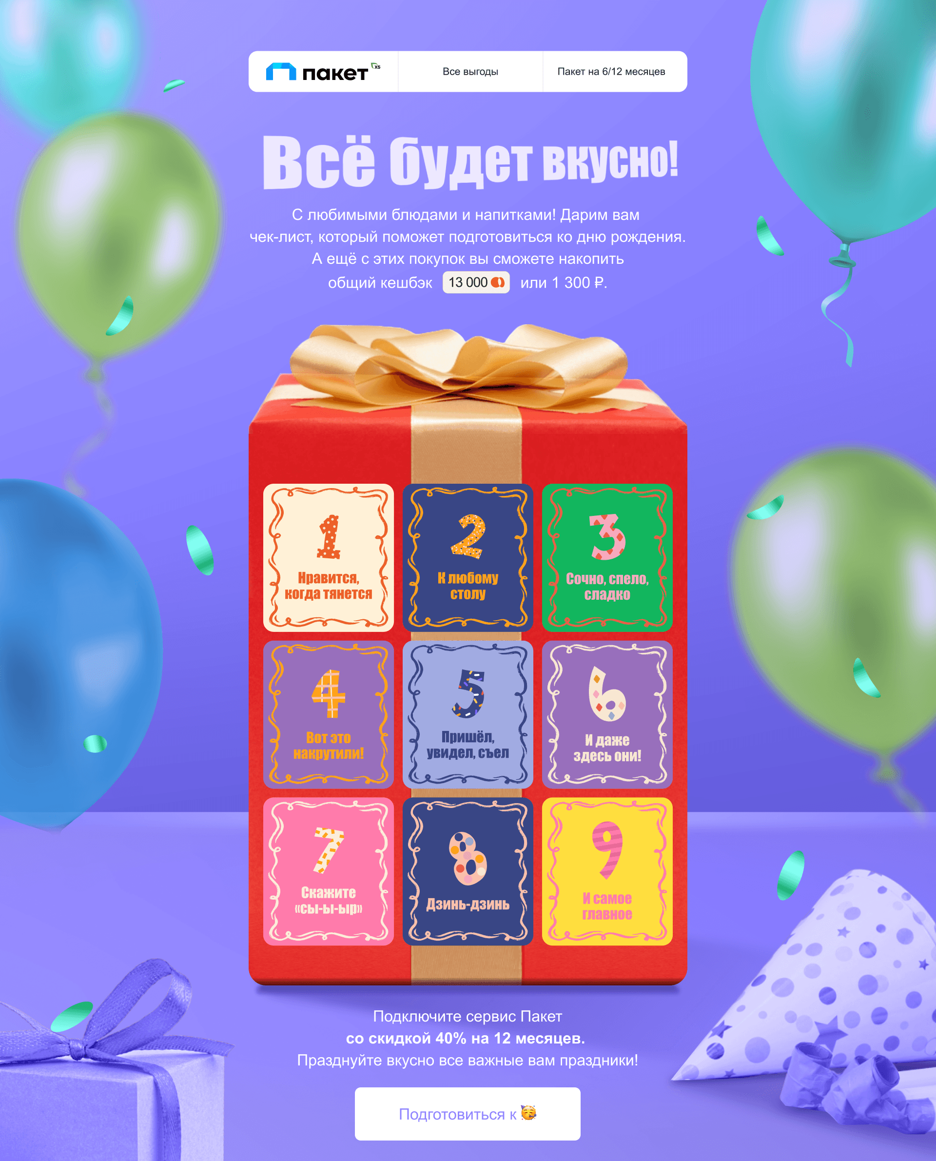 Интерактивное триггерное письмо
